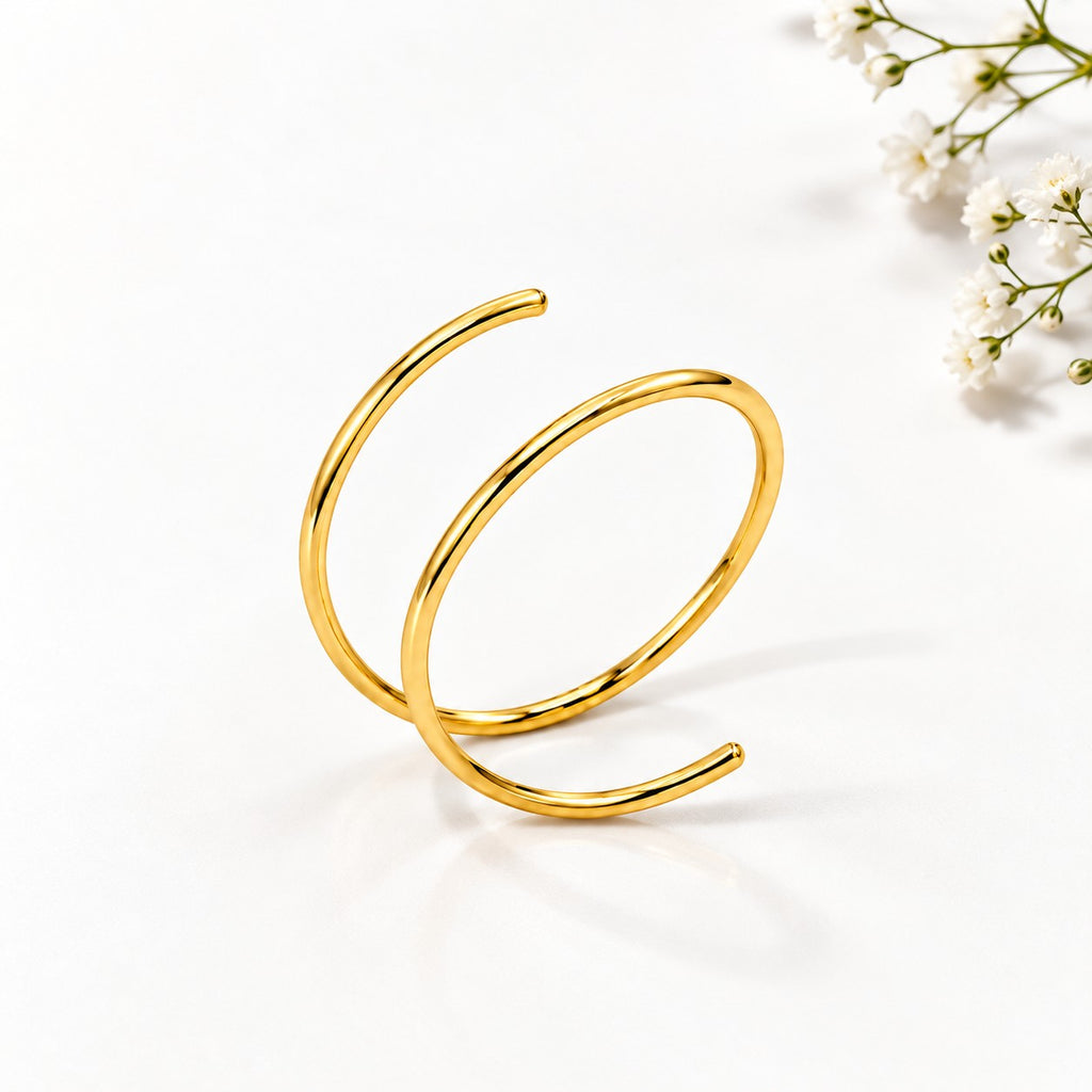 Stainless Steel Spiral Earring (Single Piece)