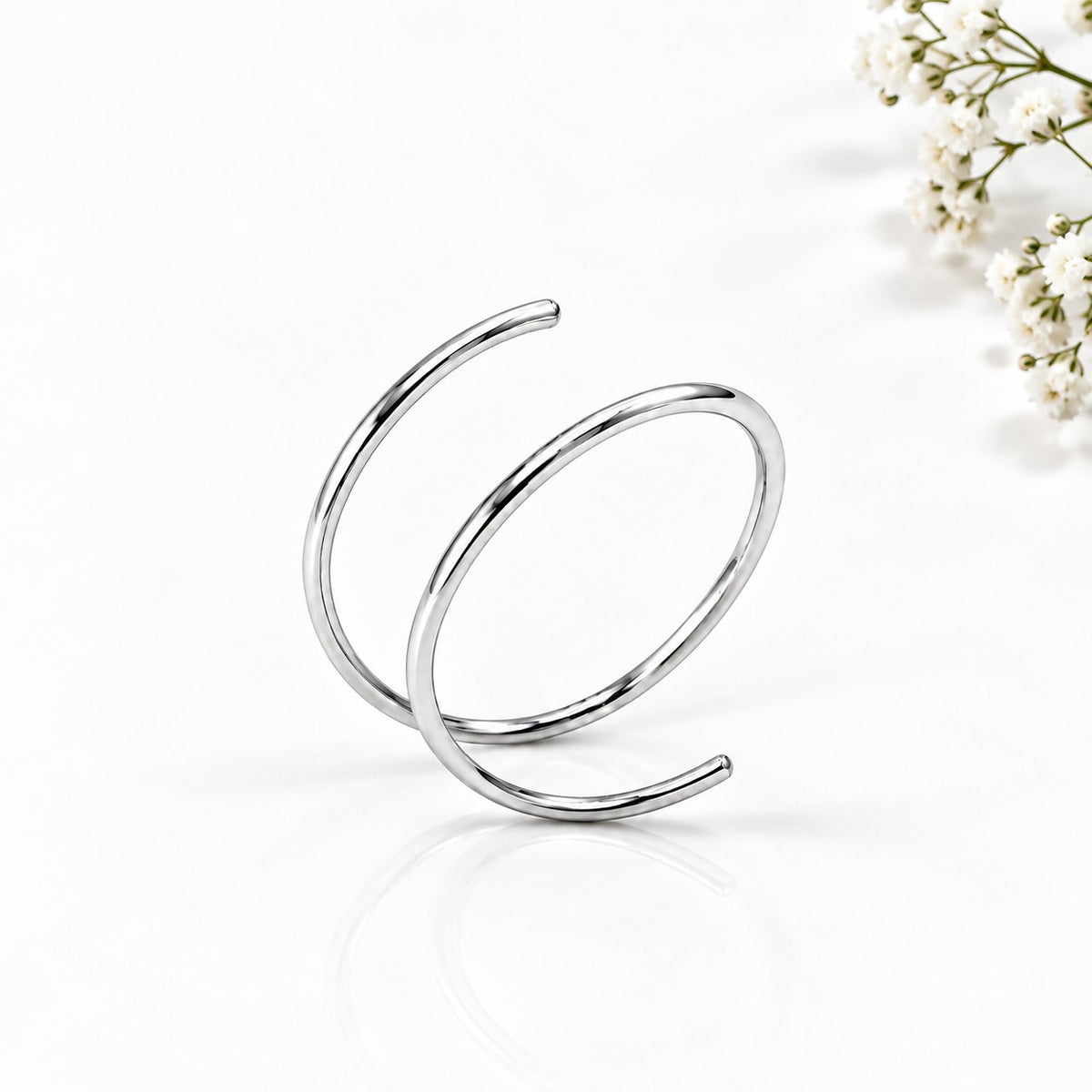 Stainless Steel Spiral Earring (Single Piece)