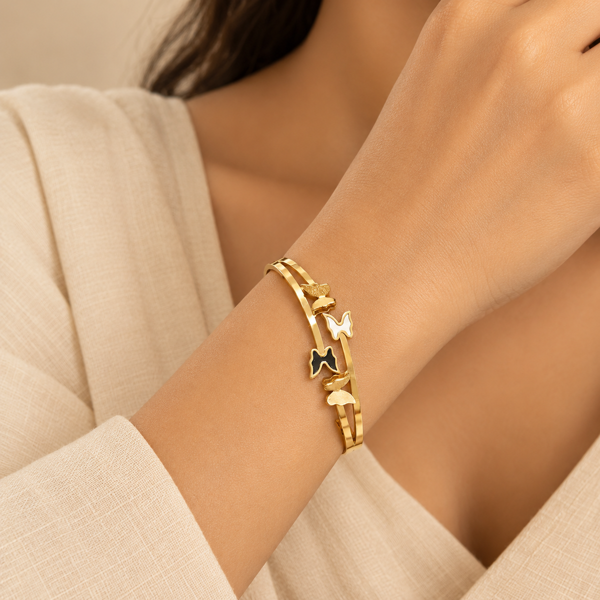 Anti Tarnish Bangle Bracelet