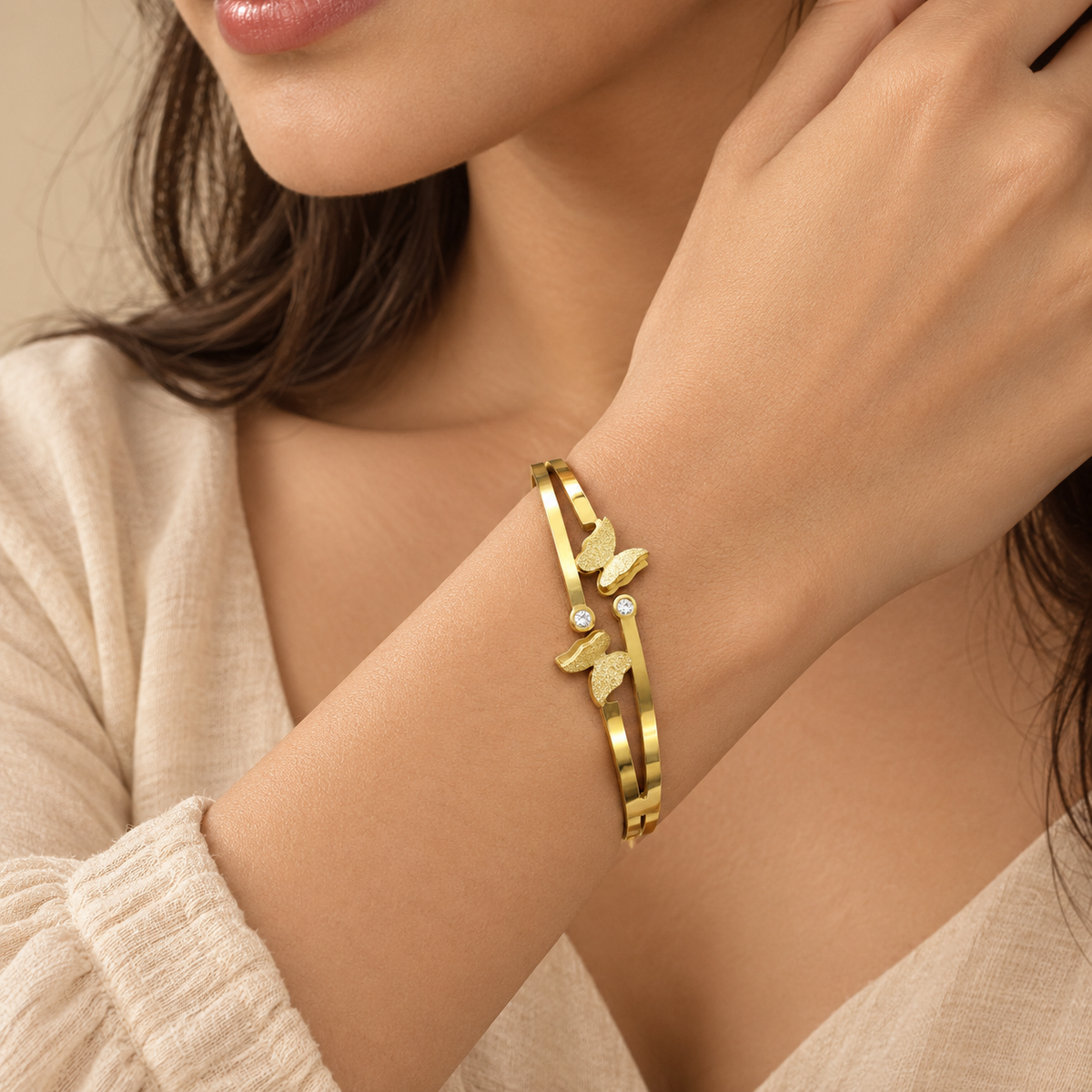 Anti Tarnish Bangle Bracelet
