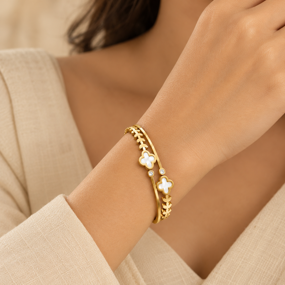 Anti Tarnish Bangle Bracelet