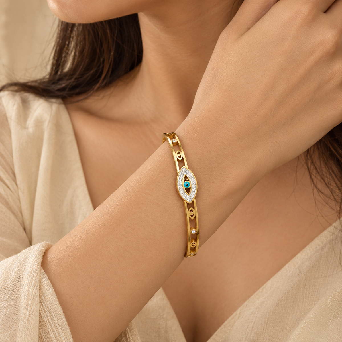 Anti Tarnish Bangle Bracelet