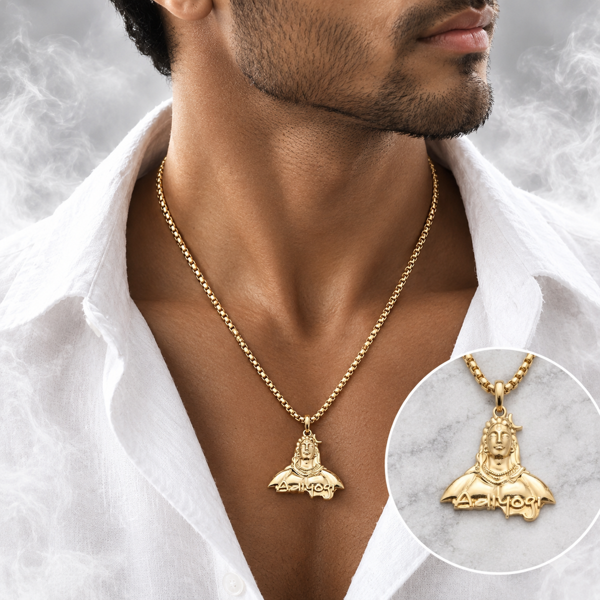 Stainless Steel Chain - Adiyogi Pendant