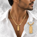 Stainless Steel Chain - Rectangle Pendant