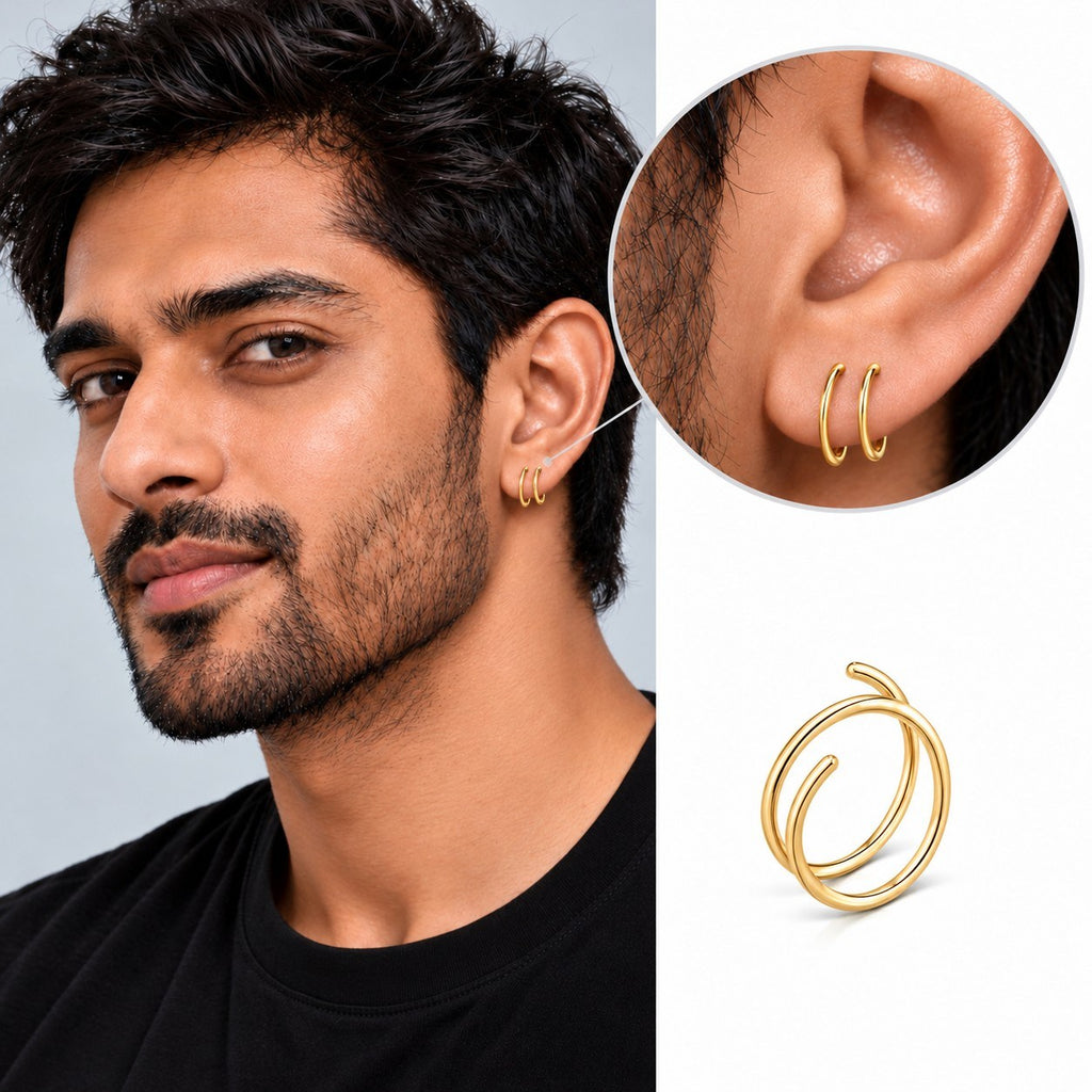 Stainless Steel Spiral Earring (Single Piece)