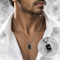 Stainless Steel Chain - Square Pendant